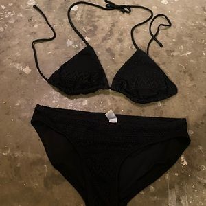 No Boundaries Black Triangle Bikini